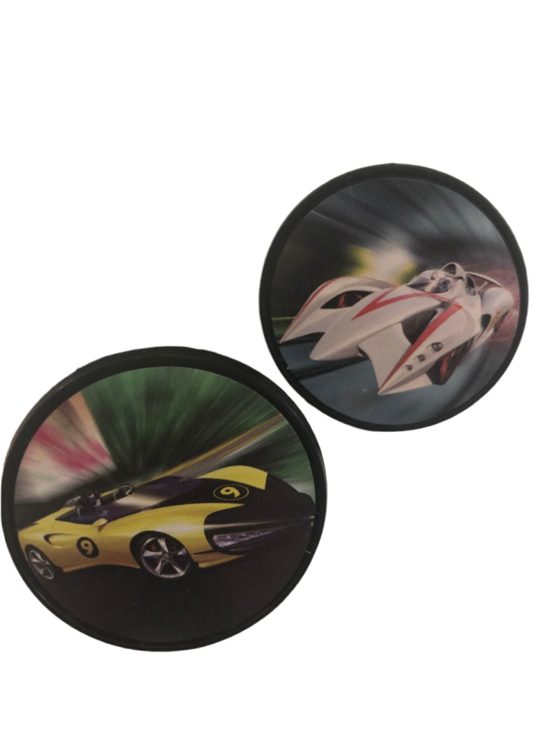 12 Speed Racer Mach 5 and Shooting Star Cupcake Topper Rings