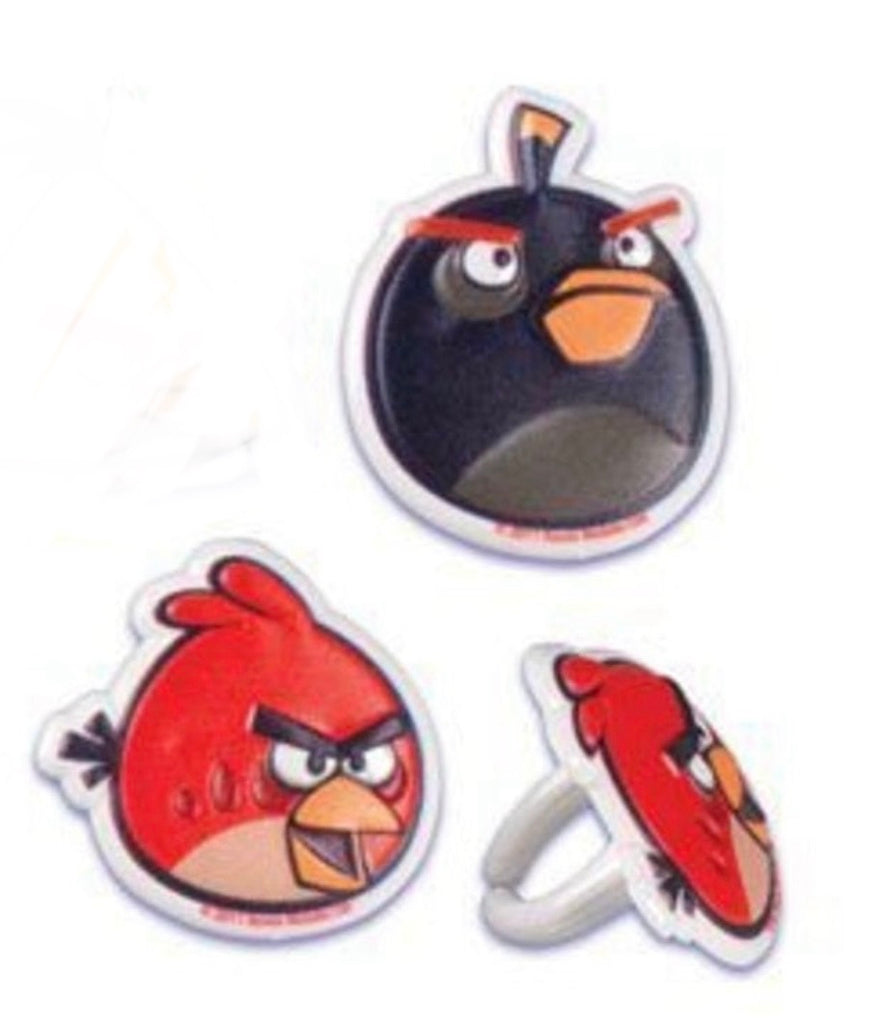 Angry Birds Cupcake Topper Rings - Set of 12