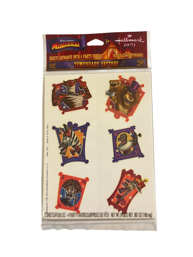 Madagascar Temporary Tattoos