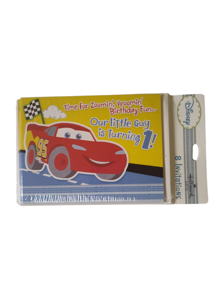 Disney Cars 1st Birthday Party Invitations