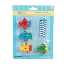 Airplane Candle Holders with Spiral Candles