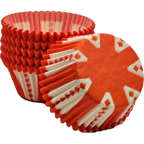 Orange with White Carnival Cupcake Baking Cups