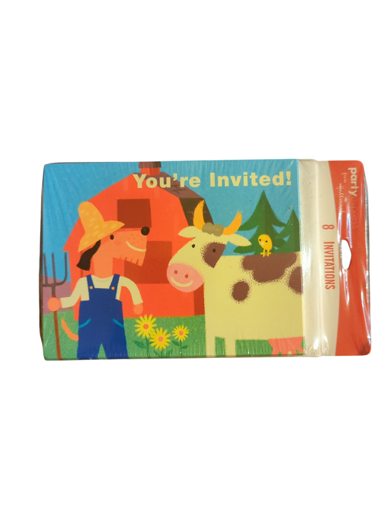 Farm Birthday Party Birthday Invitations.