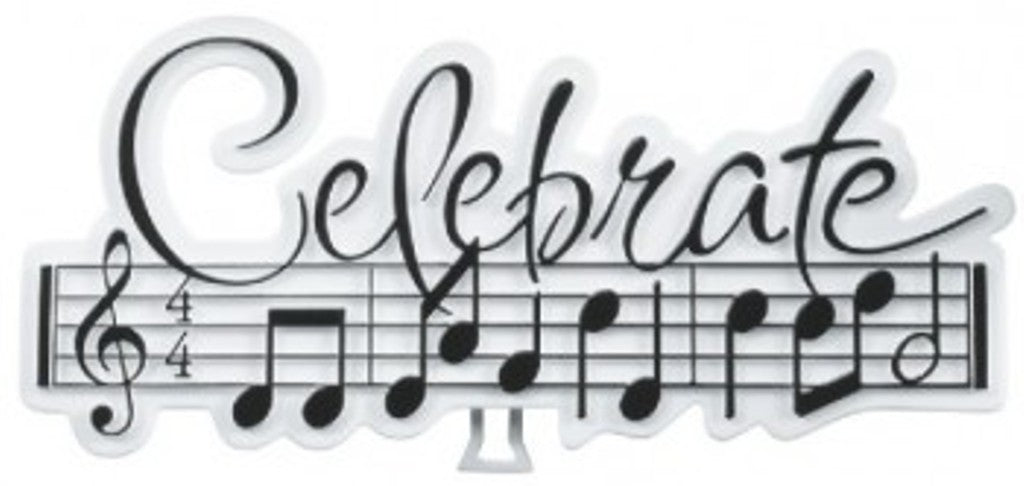 Celebrate Music with Easel Cake Topper