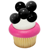 2 Black Balloon Cluster Cake & Cupcake Picks
