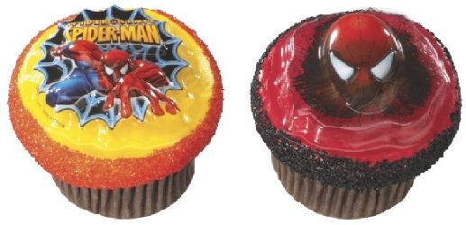 12 Spider-Man Pop Top Plac Cupcake Toppers