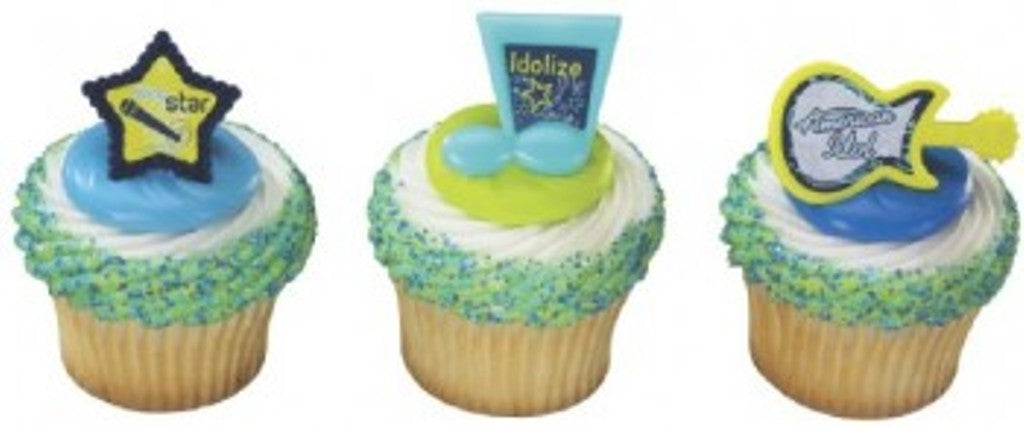 12 American Idol Music Icons Cupcake Rings