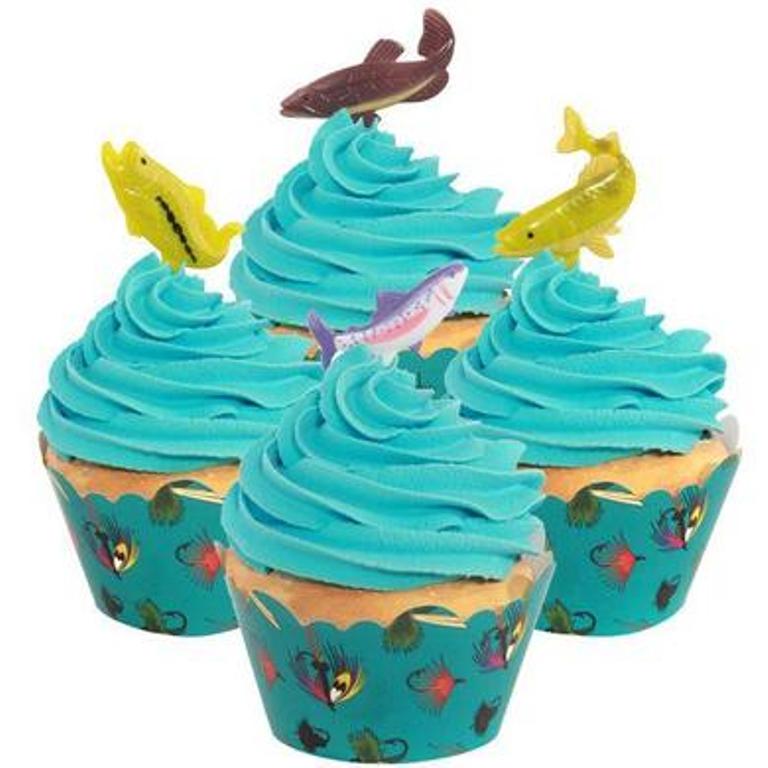 24 Fish Cupcake Picks