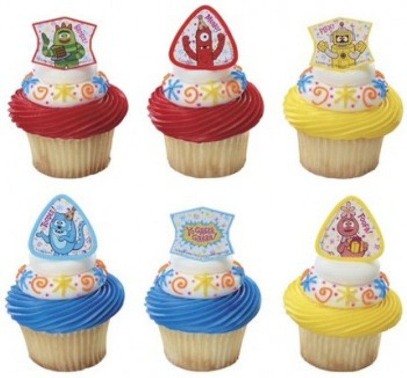 12 Yo Gabba Gabba! Brobee & Friends Cupcake Rings