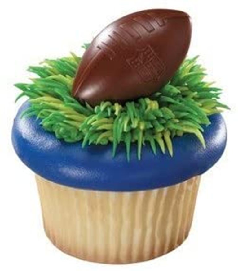 12 NFL Football Shield Cupcake Rings