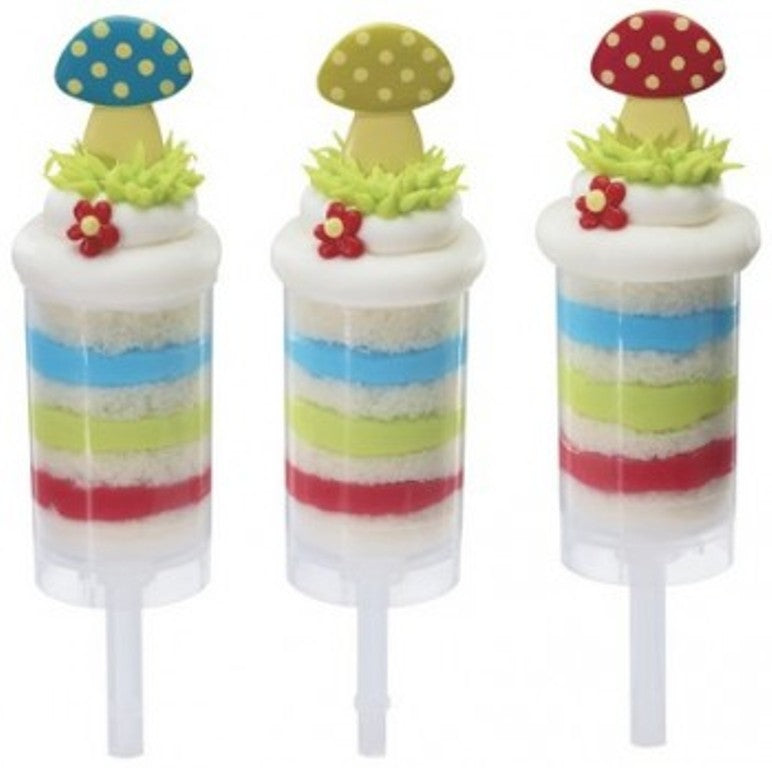 12 Polka Dot Mushroom Cupcake Picks