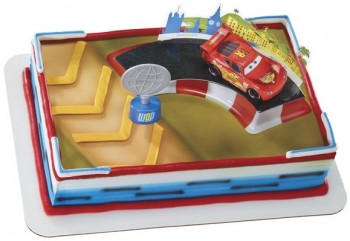 Disney Cars Lightning McQueen & Trophy Cake Topper
