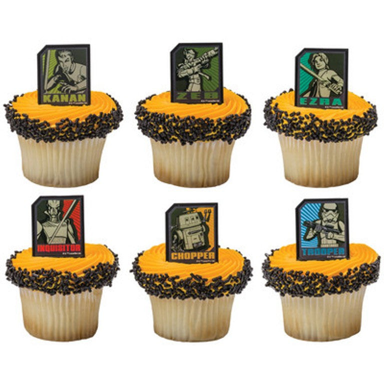 12 Star Wars Rebels Regiment Cupcake Rings