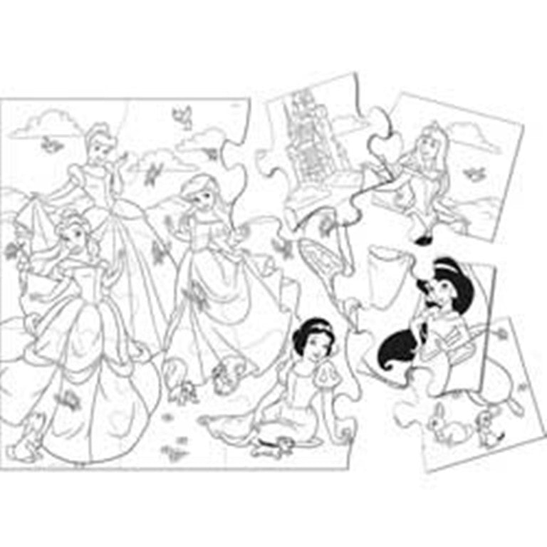 Disney Princess Fairytale Friends Giant Puzzle Coloring Party Activity