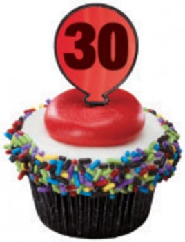 12 Thirtieth (30th) Milestone Cupcake Picks