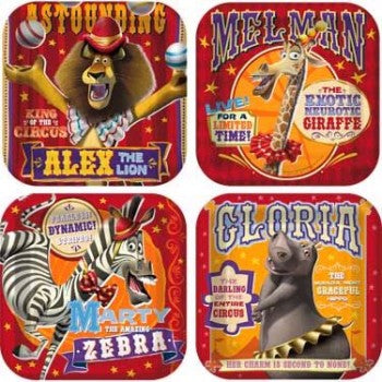Madagascar 3 Dessert Plates