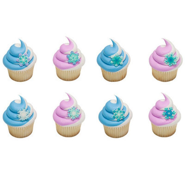 28-30 Edible Sugar Fondant Snowflakes Birthday Cake Cupcake