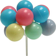 2 Pastel Mini-Balloon Cluster Cake & Cupcake Picks