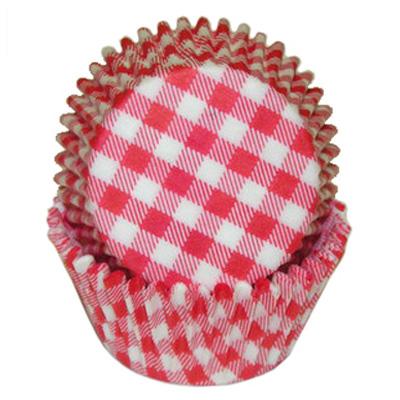 Red Gingham Cupcake Baking Cups