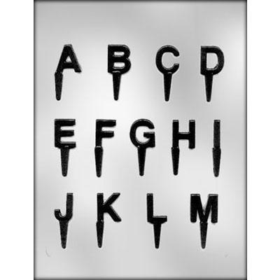 Alphabet Letters A-M Chocopick Chocolate Candy Mold