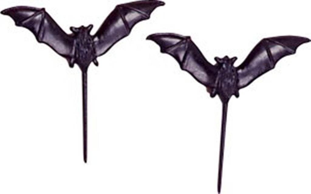 12 Black Bat Cupcake Picks