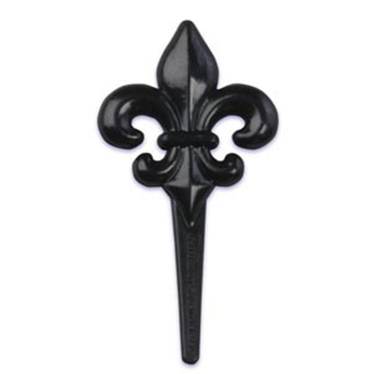 12 Black Fleur De Lis Cupcake Picks