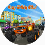 Blaze and the Monster Machines Edible Icing Sheet Cake Decor Topper - BMM1