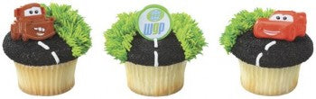 12 Disney Cars 2 World Grand Prix Cupcake Rings
