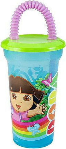 Dora the Explorer Fun Sip Tumbler Cup with Lid and Straw by Zak Designs
