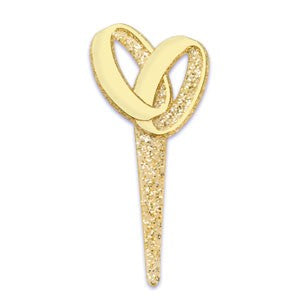 24 Gold Interlocking Double Wedding Ring Cupcake Picks