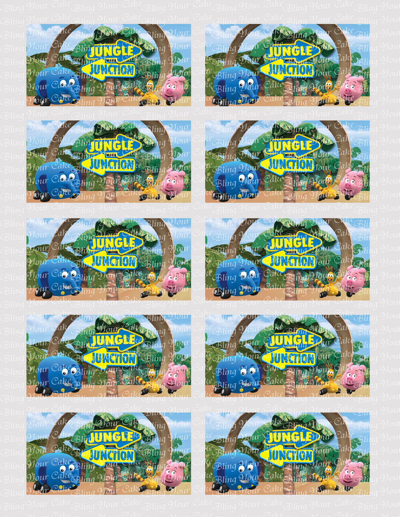 Jungle Junction Edible Icing Business Card Cereal Treat Decor Toppers - JJ3