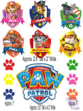 Paw Patrol Logo & Badges Edible Icing Image for Cutout - Great for Stacked Cakes - PP10