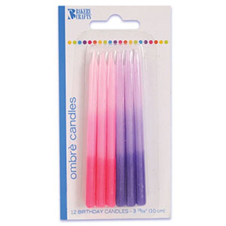Pink and Purple Ombre Candles