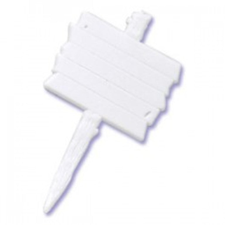 2 White Fence Cake Picks