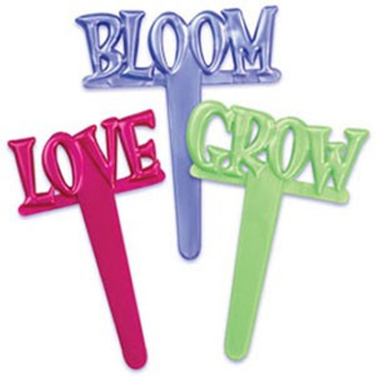 12 Love, Bloom, Grow Cupcake Picks