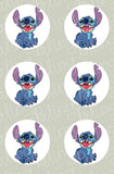 Disney Stitch Edible Icing Cupcake or Cookie Decor Toppers - STH1