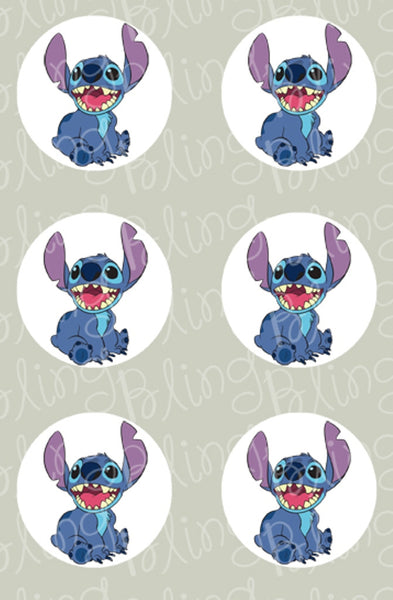EDIBLE LILO AND STITCH CAKE TOPPER ICING SUGAR SHEET PHOTO PARTY DECORATION