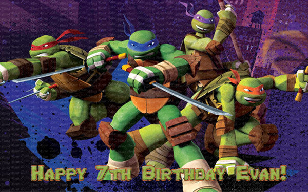 TMNT Teenage Mutant Ninja Turtles Edible Icing Sheet Cake Decor Topper - TMNT11