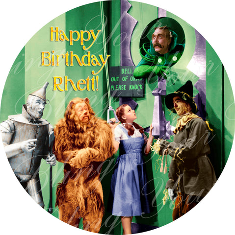 The Wizard of Oz Dorothy & Friends Who Rang that Bell? Edible Icing Sheet Cake Decor Topper
