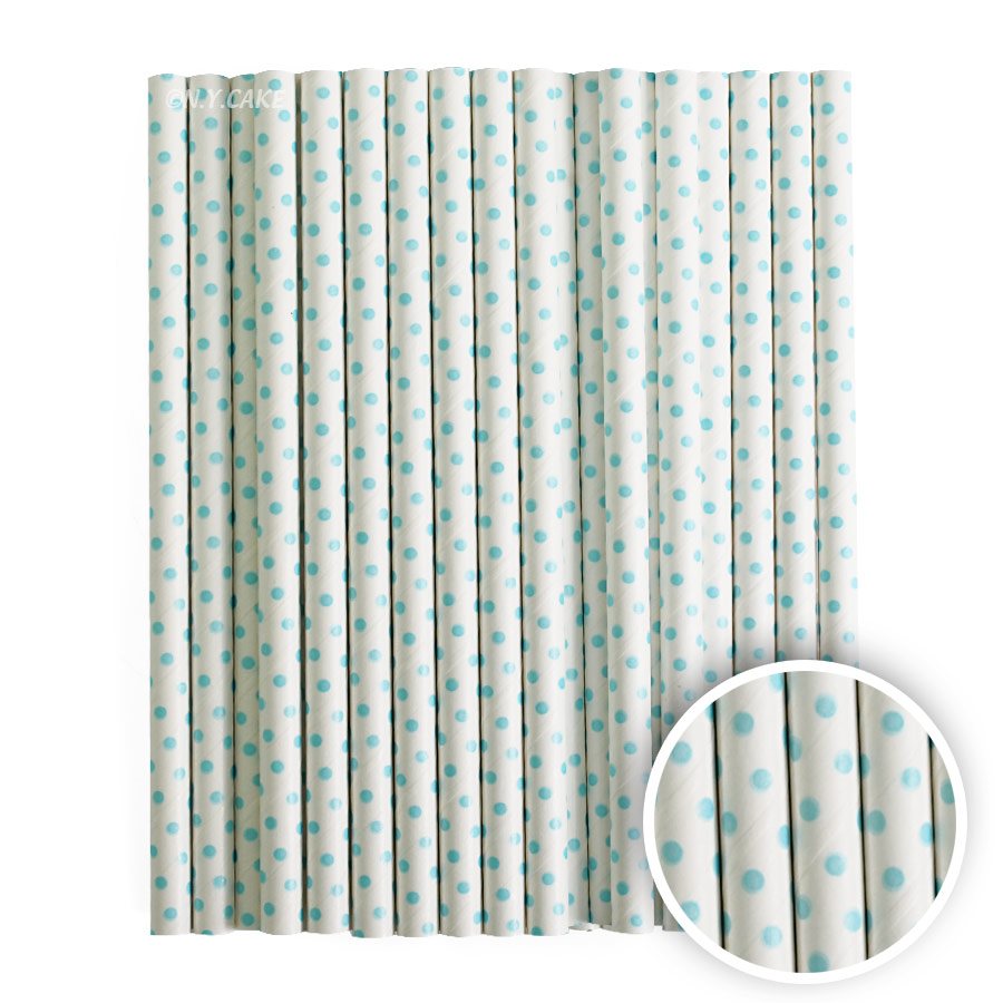Small Light Blue Dots Cake Pop Sticks