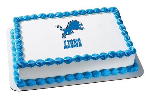 NFL Detroit Lions Edible Icing Sheet Cake Decor Topper
