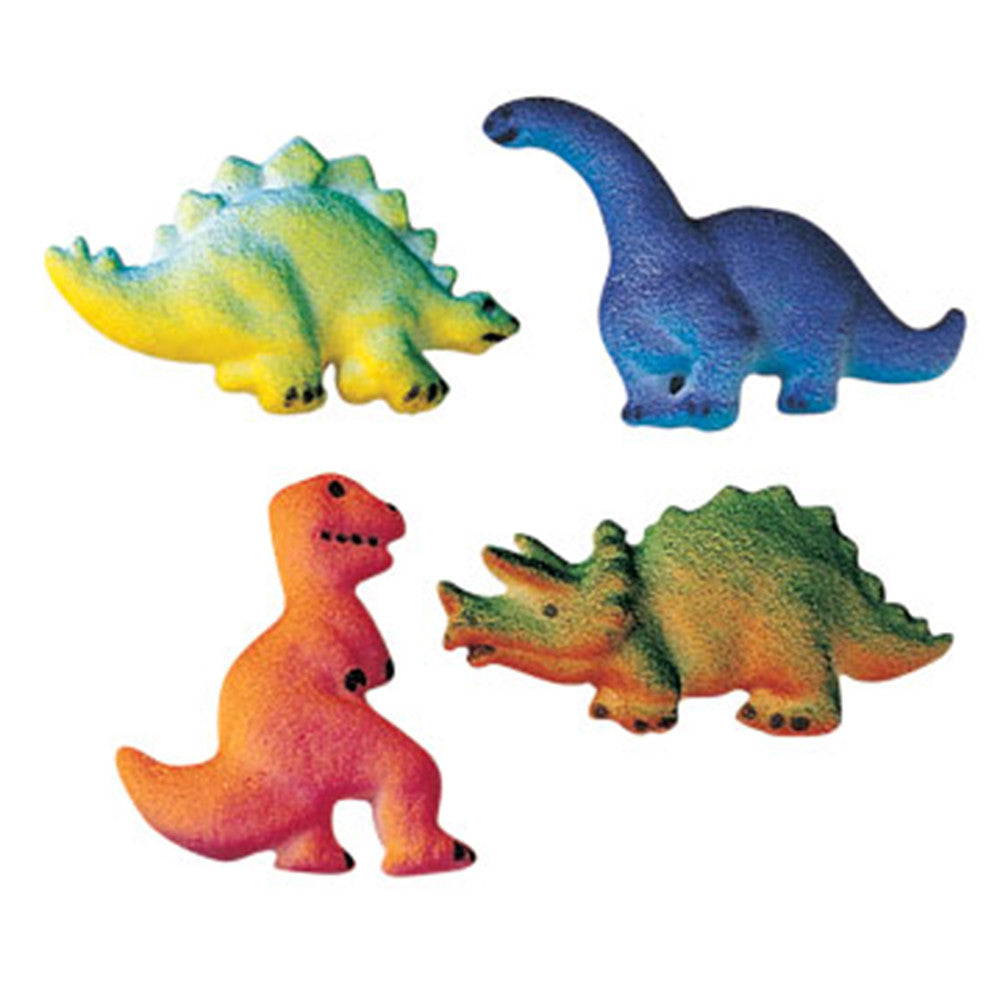 4 Dinosaur Edible Sugar Cake Decorations