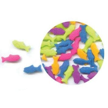 Multi-Colored Fish Edible Sugar Quin Sprinkles Cake Decorations
