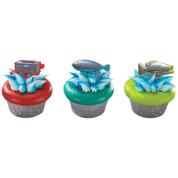 24 Fish & Tackle Box Fishing Cupcake Picks – Bling Your Cake