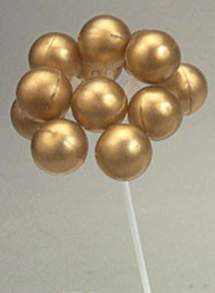Golden Balloon Cluster Cake & Cupcake Picks