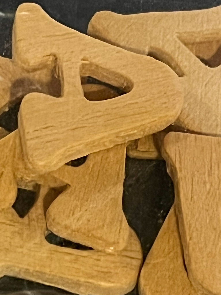 6 Extra Small Wooden Capital A Letters