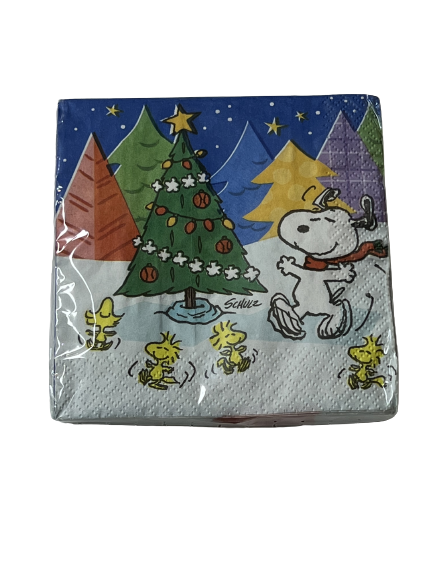 Peanuts Charlie Brown and Friends Christmas Beverage Napkins