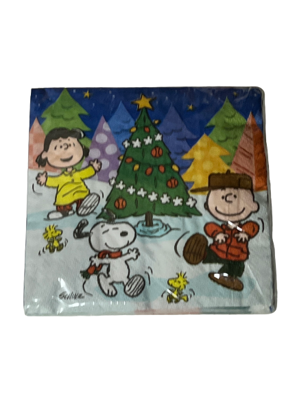 Peanuts Charlie Brown and Friends Christmas Luncheon Napkins