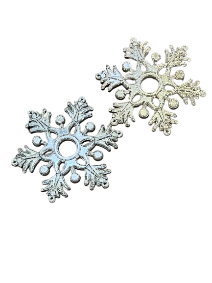 Glitter Jewel Snowflake Cake Topper Set