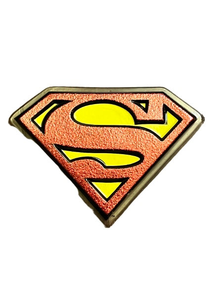 Sparkle Superman Shield Pop Top Cake Topper
